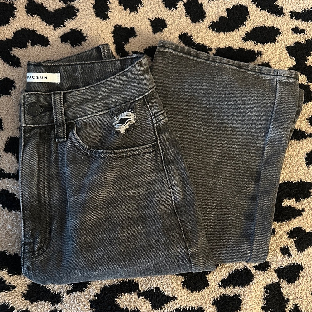 PacSun Women's Dark Gray High Waisted 90’s Boyfriend Jeans